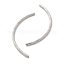 真鍮製チューブビーズ  鉛フリー＆カドミウムフリー  プラチナ  40x1.5mm  穴：0.8mm&nbsp;KK-Z045-01B-P