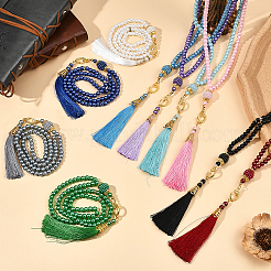 10Pcs 10 Colors Round Glass Imitation Pearl Beaded Decorations&nbsp;AJEW-SC0031-47