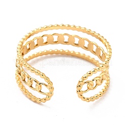 Ion Plating(IP) 304 Stainless Steel Finger Rings&nbsp;X-RJEW-L102-07G