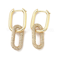 Brass Micro Pave Cubic Zirconia Huggie Hoop Earrings&nbsp;EJEW-G274-09G-02