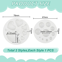 2Pcs 2 Styles Silicone Molds&nbsp;SIL-HY0001-32