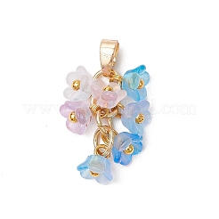 8Pcs Flower Acrylic Charms&nbsp;PALLOY-JF03591
