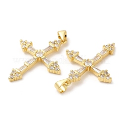 Eco-Friendly Brass Micro Pave Cubic Zirconia Pendants&nbsp;KK-Q775-03G