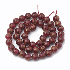 Natural Chalcedony Beads Strands&nbsp;G-S333-8mm-014D