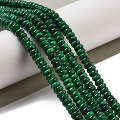 合成マラカイトビーズ連売り  ロンデル  4~4.5x2~2.5mm  穴：1mm  約157~162個/連  15.16~15.55''（38.5~39.5センチメートル）&nbsp;G-K343-C15-01