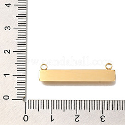 PVD真空メッキ304ステンレスペンダント  長方形のチャーム  18KGP本金メッキ  8x30.5x2mm  穴：1.8mm&nbsp;STAS-P371-086G