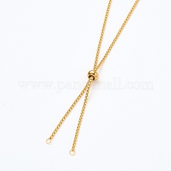 Ion Plating(IP) 304 Stainless Steel Box Chain Slider Necklace Making&nbsp;AJEW-JB00777-02