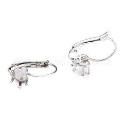 Tarnish Resistant 304 Stainless Steel Leverback Earring Settings&nbsp;STAS-B003-07P