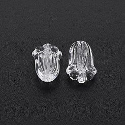 透明なアクリルビーズ  花  透明  12x8x5.5mm  穴：1.2mm&nbsp;X-TACR-T003-18