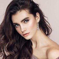 Spiral Ribbon Alloy Crystal Rhinestone Dangle Earrings&nbsp;FS-WGD182D-01