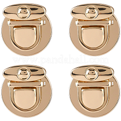 6Pcs Flat Round Alloy Bag Tuck Lock Clasps&nbsp;FIND-CP0003-23G