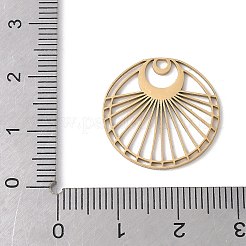 201 Stainless Steel Filigree Pendants&nbsp;STAS-K298-06G-1