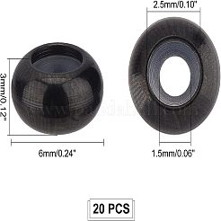 20Pcs 202 Stainless Steel Beads&nbsp;STAS-UN0025-15