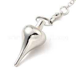 Brass Cable Chain Pointed Dowsing Pendulums&nbsp;HJEW-D004-03P