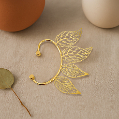 4Pcs 2 Styles Brass Cuff Earrings&nbsp;EJEW-HY0001-47G