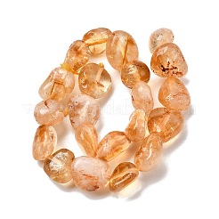 Heated Natural Citrine Beads Strands&nbsp;G-P601-A13-03