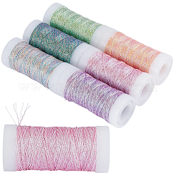 6 Rolls 6 Colors 6-Ply Metallic Polyester Embroidery Floss&nbsp;EMBR-CY0001-03