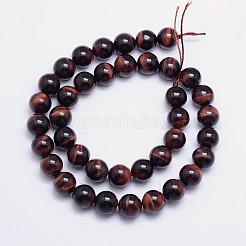 Natural Tiger Eye Round Bead Strands&nbsp;G-L411-06-12mm