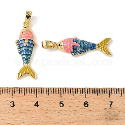 Brass Micro Pave Cubic Zirconia Pendants&nbsp;KK-A290-07G-01