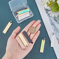 10Pcs 5 Colors PVD Vacuum Plating 304 Stainless Steel Pendants&nbsp;STAS-UN0018-33
