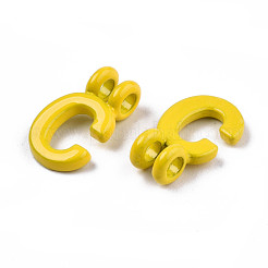 Spray Painted Alloy  2-Loop Link Pendants&nbsp;X-PALLOY-T075-48C-RS