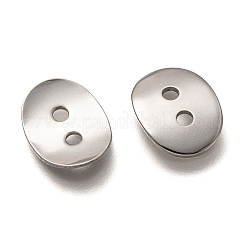変色しない304ステンレススチールリンクコネクター  オーバル  ステンレス鋼色  10.5x14x2mm  穴：1.8mm&nbsp;STAS-H136-10P
