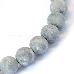 つや消し天然多色碧玉/ピカソストーン/ピカソ碧玉ビーズ連売り  ラウンド  4mm  穴：1mm  約85~90個/連  14.5インチ&nbsp;X-G-E334-4mm-24