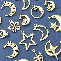 20本10スタイルアロイペンダント  混合型のチャーム  ゴールドカラー  16.5~29x12~22x2~5.5mm  穴：1.2~2mm  2個/スタイル&nbsp;FIND-FS0003-07