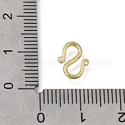 真鍮製S字クラスプ  ラックめっき  ゴールドカラー  12x7x1.2mm&nbsp;KK-CBA0DF0-13G