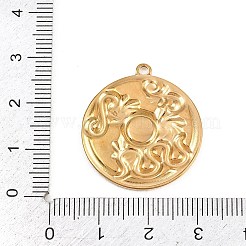 304 Stainless Steel Pendant Cabochon Settings&nbsp;STAS-L313-08G