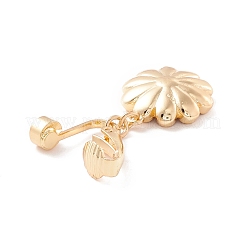 Flower Rhinestone Charm Belly Ring&nbsp;LS-AJEW-F057-19G