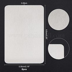 ステンレス鋼カード  ステンレス鋼色  85x55.5x0.9mm&nbsp;DIY-NB0004-82
