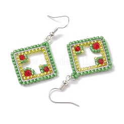 Seed Glass Dangle Earring&nbsp;EJEW-MZ00186