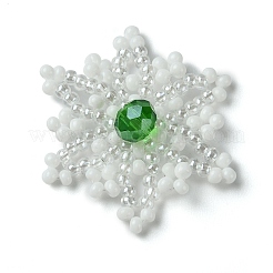 Christmas Seed Beads Beaded Charms&nbsp;PALLOY-MZ00297