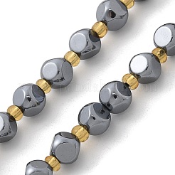 テラヘルツ石の丸いビーズの連売り  ファセット（6ファセット）  シードビーズで  6mm  約64個/連  15.55''（39.5センチメートル）&nbsp;G-R002-01A
