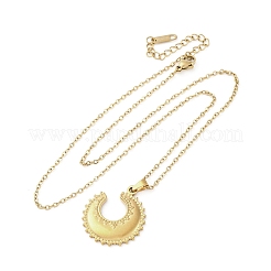 Crescent Moon 304 Stainless Steel Pendant Necklaces&nbsp;NJEW-M096-33G