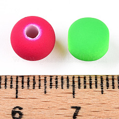 スプレープリントアクリルビーズ  ラウンド  ミックスカラー  8mm  穴：2mm  約2380個/500g&nbsp;ACRP-N003-04B-M