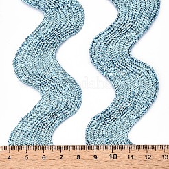 ポリエステルウェーブフリンジトリムリボン  ウェーブベンディングレーストリム  淡いターコイズ  1-1/2~1-5/8インチ（38~40mm）  10 ヤード/カード&nbsp;SRIB-S050-D04-1
