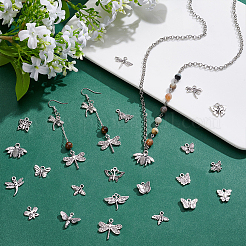 100Pcs 20 Styles Tibetan Style Alloy Pendants&nbsp;FIND-UN0010-15