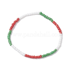 3Pcs 3 Styles Christmas Glass Seed Beaded Stretch Bracelet Sets&nbsp;BJEW-JB10472