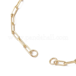 Adjustable Brass Paperclip Chain Slider Bracelet Making&nbsp;BJEW-JB01381