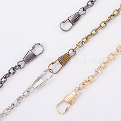 バッグストラップチェーン  アイアン製アズキチェーン  留め金付き  バッグアクセサリー  ミックスカラー  120cm  リンク：7x5x1mm  留め金：25x9x3mm  穴：5x4mm  4色  2個/カラー  8個/セット&nbsp;IFIN-TA0001-31