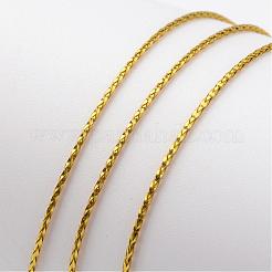 ジュエリー編組糸メタリック糸  ゴールデンロッド  1mm  109.36ヤード/ロール（100メートル/ロール）&nbsp;MCOR-JP0001-01
