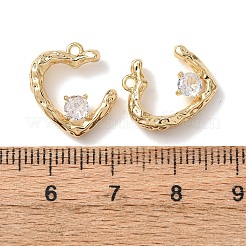 Brass Micro Pave Cubic Zirconia Pendants&nbsp;KK-A295-02A-G
