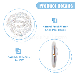 1 Strand Natural Keshi Pearl Beads Strands&nbsp;PEAR-HS0001-03