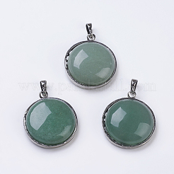 Natural Green Aventurine Pendants&nbsp;G-E436-02D
