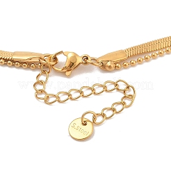 二重層のネックレス  女性用304ステンレスペンダントネックレス  無限大  15.94インチ（40.5cm）  無限：10x5mm&nbsp;NJEW-A032-04G-03