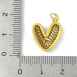 Brass Micro Pave Cubic Zirconia Pendants&nbsp;KK-B114-03G