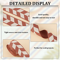 3Pcs 3 Colors Polyester Jacquard Rhomboid Ribbon&nbsp;OCOR-BC0006-72