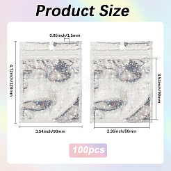 100個のoppセロハンバッグ  長方形  スター  12x9x0.15cm&nbsp;OPP-WH20001-05B-01